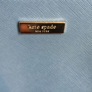 Kate Spade Dally Laurel Way Blue / White Saffiano Tote.